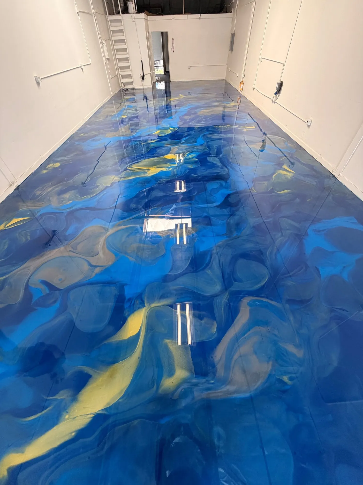 Commercial metallic epoxy floor in Santa Ana