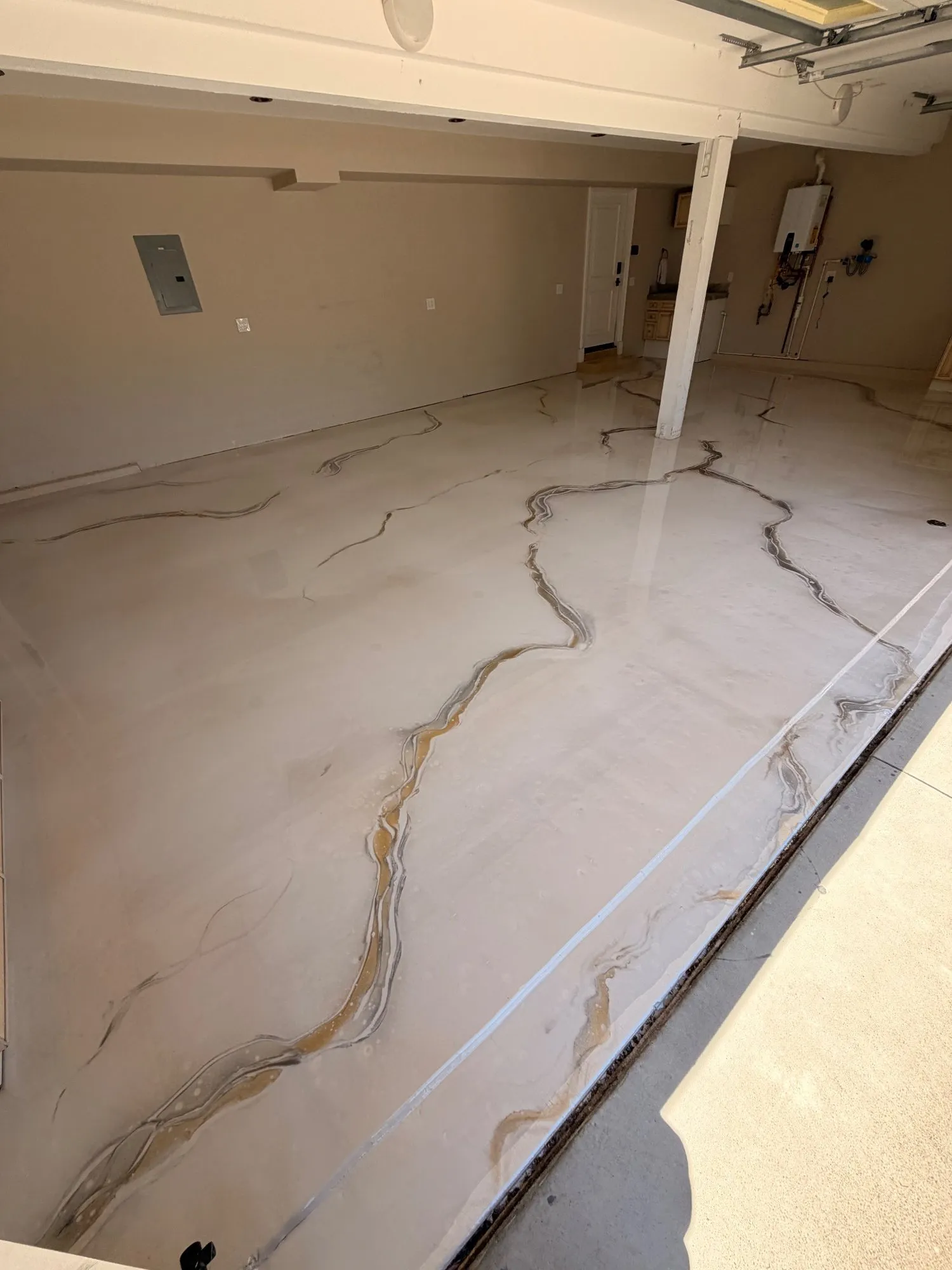 3-car metallic epoxy garage in Mission Viejo